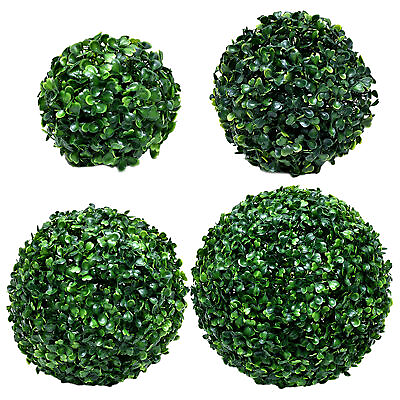 #ad Artificial Boxwood Topiary Faux Grass Ball Plant Wedding Decor 28 23 18 13CM $15.89