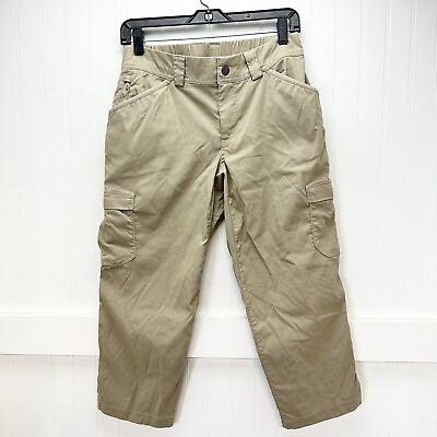 #ad Duluth Trading Pants 6 Dry On The Fly Improved Capris Beige Cropped Hiking *Flaw $19.99
