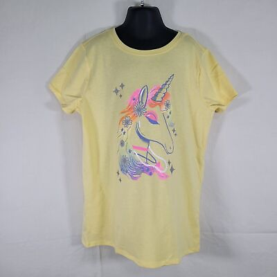 #ad Short Sleeve T Shirt Majestic Unicorn Girls Size 10 12 Cat amp; Jack $9.99