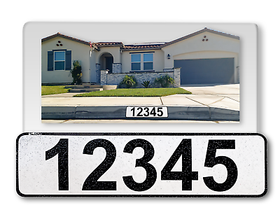 #ad Custom Reflective House number Aluminum self stick curb address sticker $44.95