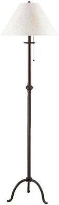 #ad Cal Lighting BO 903FL Iron Floor Lamp with Pull Chain Matte Black $167.71