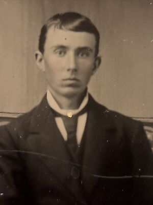 #ad Civil War Era Tintype Photograph of Young Man Circa 1860s $12.50
