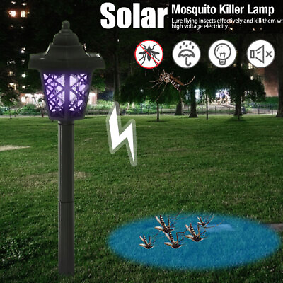 #ad Solar Powered LED Mosquito Fly Bug Insect Zapper Killer Trap Lamp Light Outdoor $8.99