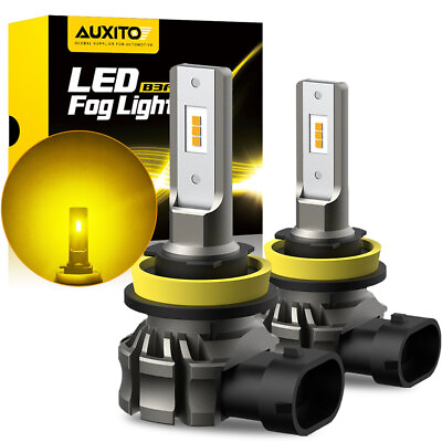 AUXITO H11 H8 LED Foglight High Low Beam Bulb DRL Golden Yellow 20000LM Fanless $27.99