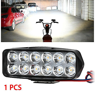 12 LED Universal Motorcycle Light Headlight Driving Light $10.88