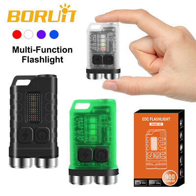 #ad BORUiT V3 Mini Pocket LED Flashlight Magnetic Rechargeable Torch Work Light Lamp $11.79