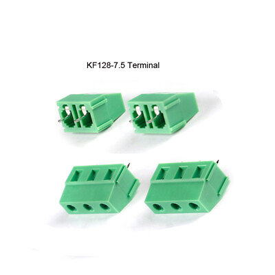 #ad KF128 7.5 2 3P In line 7.5mm Pitch Screw Type PCB Terminal Block Green Connector $1.84