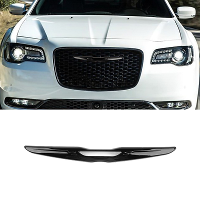 #ad 1x Black Front Center Grille Mesh Emblem Cover Trim For Chrysler 300 300C 2015 $28.95