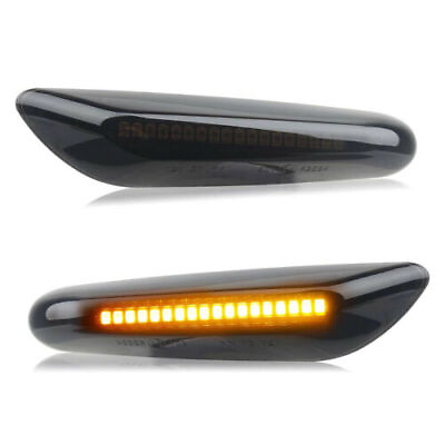 #ad Smoked LED Side Indicator Smoke Turn Signal Light For BMW E90 E92 E60 E87 E82 $16.98