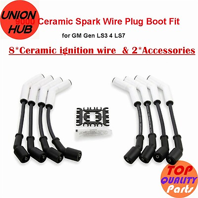 #ad Extreme 9000 Ceramic Spark Wire Boot Set for GM Gen LS3 LS4 LS7 For Accel 9070C $37.99