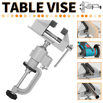 #ad Universal Table Bench Vise 3 Inch Work Bench Clamp Swivel Rotating Hobby Crafts $50.85