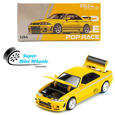 #ad Pop Race 1:64 Nissan GTR R33 Nismo 400R Yellow PR64 53 $16.99