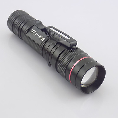 Mini LED Flashlight torch zoomable focus AA 14500 battery small pocket Light $3.99
