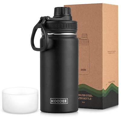 #ad 16 oz Water Bottle Stainless Steel Double Wall Vacuum Insulated Water Bottle $23.66