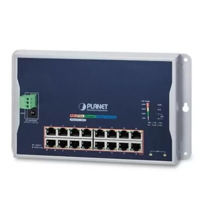 #ad New PLANET WGS 4215 16P2S 16 Port 10 100 1000T 2Port 100 1000X SFP POE Switch $349.95