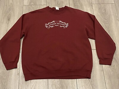 #ad Sierra Nevada Crew Neck Maroon Pullover XL Extra Large Port amp; Co Beer Brewery $16.80
