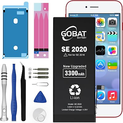 #ad GOBAT Replacement for iPhone SE 2020 Battery3300mAh High Capacity Battery... $46.36