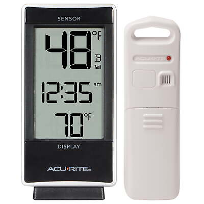 #ad AcuRite Indoor and Outdoor Thermometer with Temperature $22.30