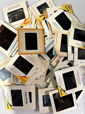 #ad Lot Of 200 Random 35mm Slides 1960s 70s 80s Kodachrome Mix Crafting Junk Journal $12.99