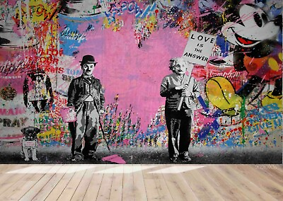#ad 3D Love Graffiti Wallpaper Wall Mural Removable Self adhesive 206 AU $349.99