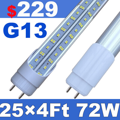 #ad G13 LED Tube Light Bulb T8 4FT LED Shop Light Bulb 72W 6500K 4Foot LED Bulbs 25P $229.00