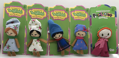 #ad Mini Little 3 1 2quot; Fabric Dolls HALF PINTS POCKET PEOPLE Lot of 5 NEW $7.99