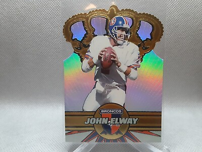 #ad 🏈1997 Pacific Crown Collection Gold Crown Die Cuts John Elway #10 $4.00