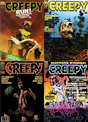 #ad 151 Old Issues of Creepy Comic Horror Thriller Science Sexy Art Magazine DVD $12.99