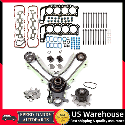 #ad #ad Head Gasket Bolts Timing Chain Kit Fits 04 07 Dodge Ram Jeep Grand Cherokee 4.7L $229.95