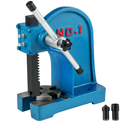 #ad Arbor Press 1 Ton Lever Bench Mountable Bearings Cast Iron Manual Desktop $50.23