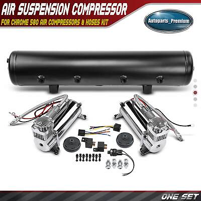 #ad 580 Air Suspension Compressor for 5 Gallon Air Tank 180psi Off Pressure Switch $239.99