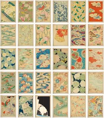 #ad Vintage Art Postcards Set 30 Postcards Japanese Artist Korin Furuya $12.37