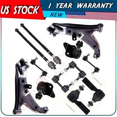 #ad 12pc Front Lower Control Arm Ball Joint Tie Rod End For 1996 2002 Toyota Corolla $127.99