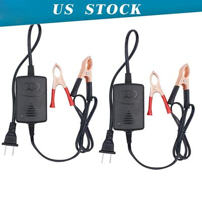 #ad 2PCS 12V Car Battery Charger Maintainer Trickle RV for Truck Motorcycle ATV Auto $8.89