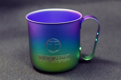 #ad TOP SECRET Blue Titanium Mug Cup Made in Japan Brand new $120.00