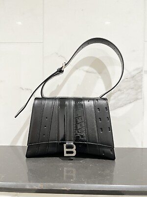 #ad Authentic Balenciaga Leather Shoulder Bag Hourglass multi belt $1500.00