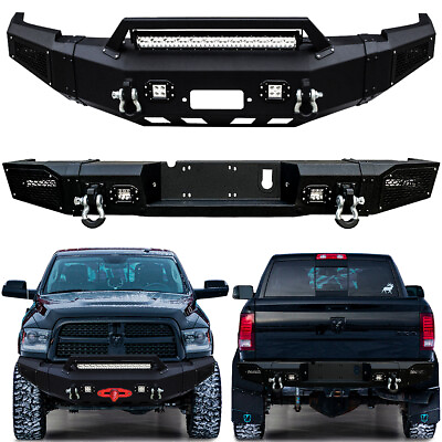 #ad Vijay Fit 2010 2018 4th Gen Dodge RAM 2500 3500 Front or Rear Bumper with Lights $619.99