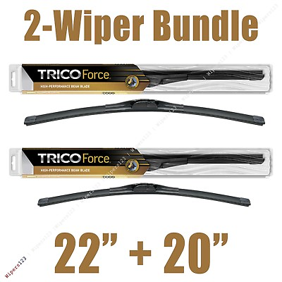 #ad 2 Wipers: 22quot; 20quot; Trico Force All Season Beam Wiper Blades 25 220 25 200 $23.36