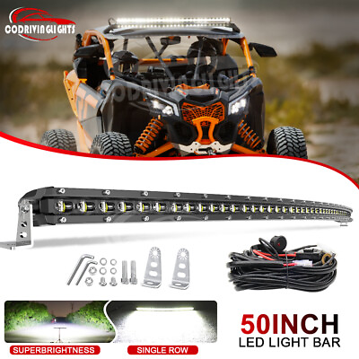 #ad Fit Can am Maverick X3 DS RS MAX 6D Curved 50quot; LED Light Bar Upper Roof W Wire $144.08
