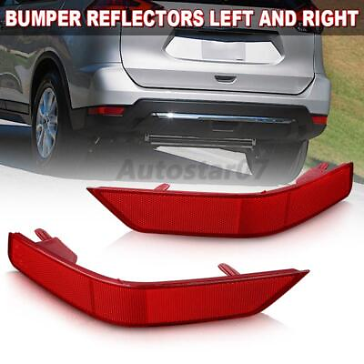 #ad Left Right Side Rear Bumper Reflector For Nissan Rogue 2017 2018 2019 2020 Red $11.95
