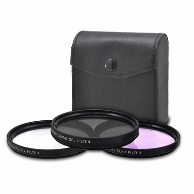 #ad 3 Piece Multi Coated HD Filter Kit 40.5mm UV CPL FLD for DSLR Camera $7.99