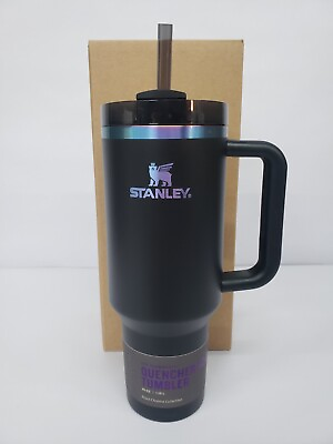 #ad #ad NEW BLACK CHROMA Stanley Cup 40oz Quencher H2.0 FlowState Tumbler Cup Limited $89.99