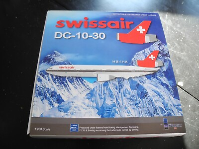 #ad Extremely RARE Inflight 200 McDonnell Douglas DC 10 Swiss Air Only 288 MADE $749.00