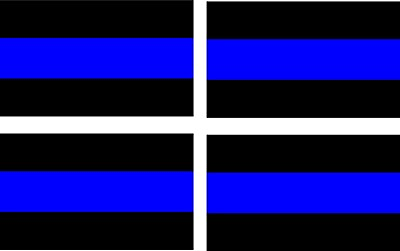 #ad 4x Reflective Thin Blue Line Sticker Decal Police Lives Matter Car Truck Window $2.99