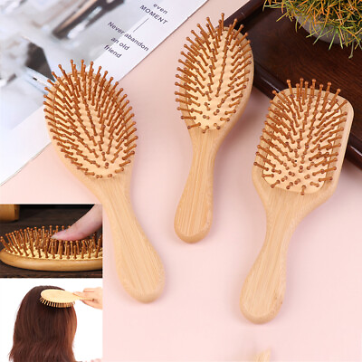 #ad 1Pc Hair Brush Women Massage Bamboo Combs Anti Static Comb Styling TooYN C $6.36