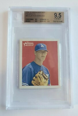 #ad 2006 Clayton Kershaw Bowman Heritage Prospects Mini #85 BGS 9.5 RC Dodger ROOKIE $250.00
