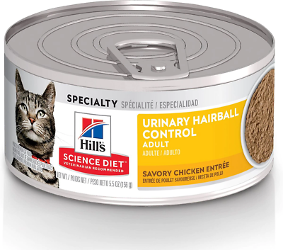 #ad case of 24 Science Diet Adult Urinary Hairball Control Savory Chicken Cat Food $48.59