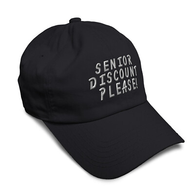 #ad Soft Women Baseball Cap Senior Discount Please A Embroidery Dad Hats for Men $25.99