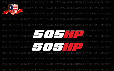 #ad 505 HP HORSEPOWER VINYL 2x DECAL STICKER 2 COLOR STICKERS $4.99