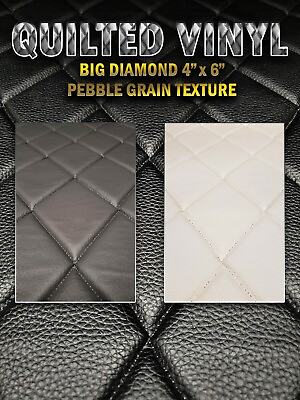 #ad Quilted Vinyl Pebble Grain Texture BIG DIAMOND 4quot; x 6quot; with 3 8quot; Foam Backing $23.99